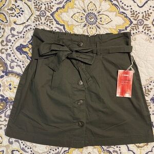 Ci Sono Olive Button-Front Skirt